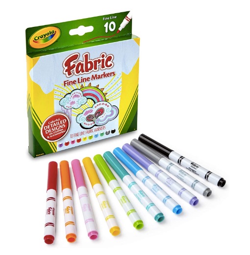 Crayola® Fine Line Fabric Markers - 10 Count
